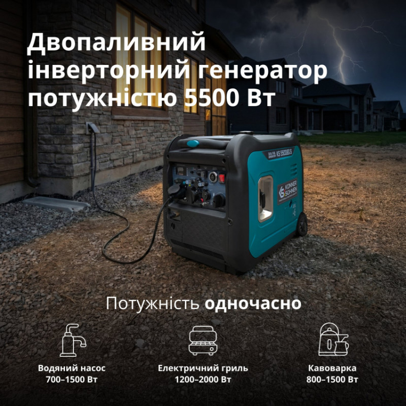 Інверторний газобензиновий генератор KS 5500iEG S-KS 5500iEG S