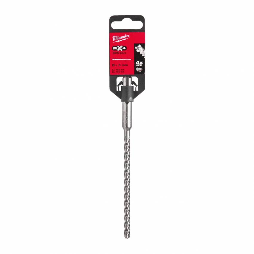 Бур SDS-PLUS MX4 MILWAUKEE, Ø6x165х100мм-4932352012