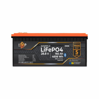 Акумулятор LP LiFePO4 28,8V (9S) - 160 Ah (4608Wh) (BMS 150A/80А) пластик Smart BT-[articul]