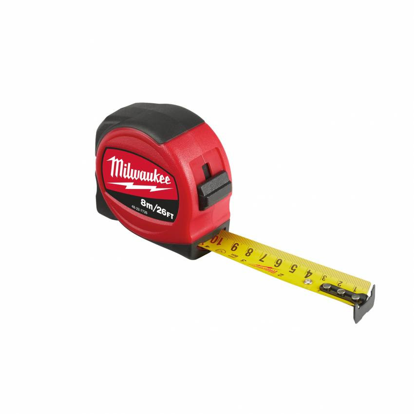 Рулетка MILWAUKEE SLIMLINE S8-26/25 8 м/16" 48227726-48227726