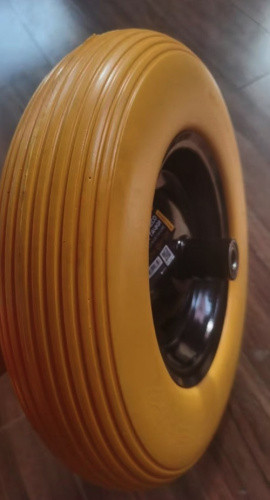 Колесо для тачки поліуретанове 4х8'' з лінійним малюнком протектора СИЛА-550485