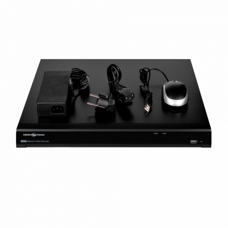 IP відеореєстратор 32-канальний 12MP NVR GreenVision GV-N-I019/32 12MP (V2)-