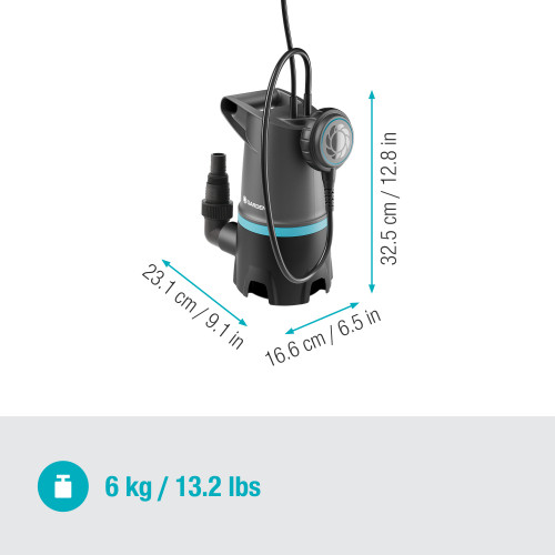 Дренажний насос Gardena 20000 Basic для брудної води-09017-47.000.00