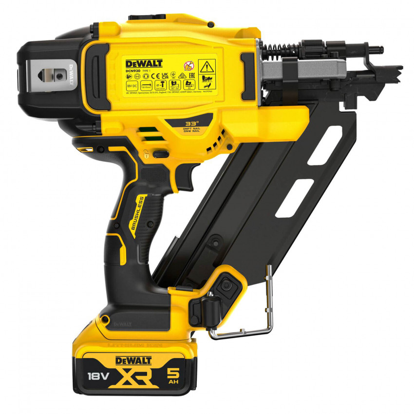 Пістолет цвяхозабивний акумуляторний безщітковий DeWALT DCN930P2-DCN930P2