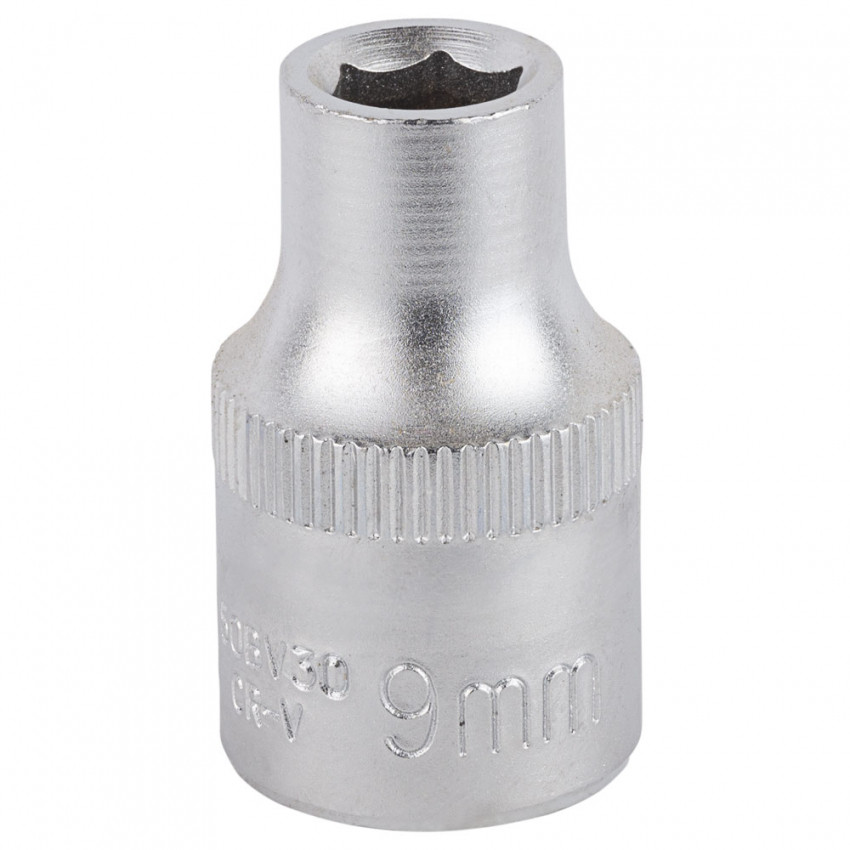 Насадка шестигранна коротка 1/2" 9мм CrV mid Sigma (6071091)-6071091