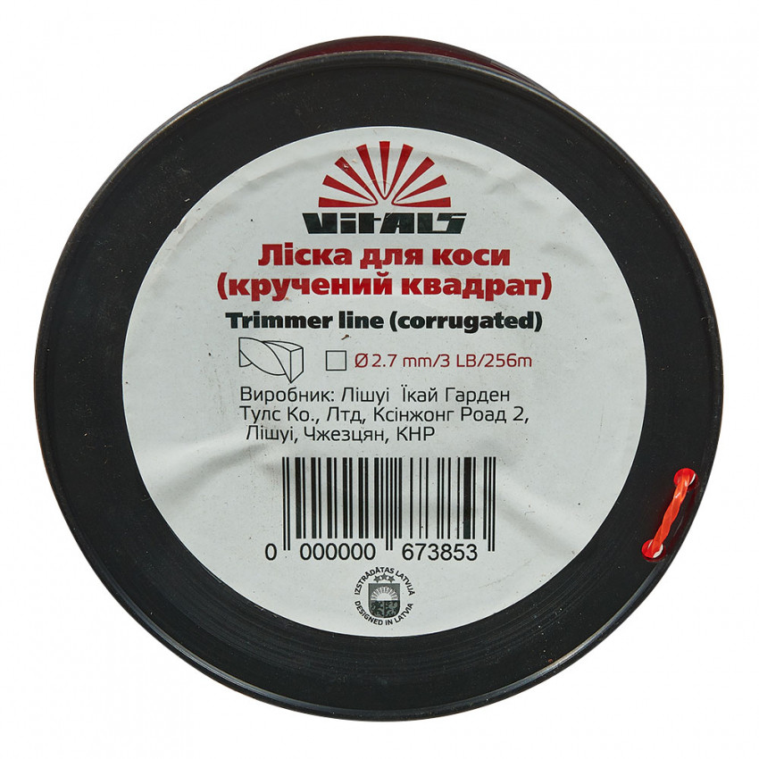 Лісочка для тримерів у бухті Vitals (кручений квадрат) 2.7mm*3LB (256 м.)-67385