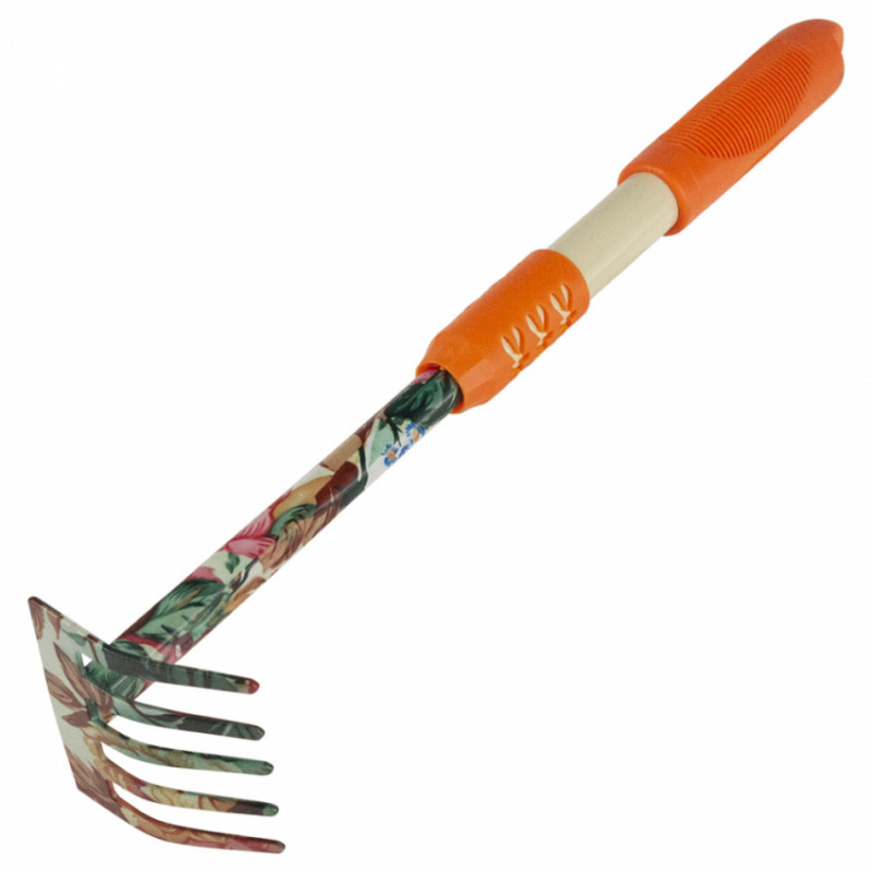 Граблі 5-ти зубні (orange) (TPR) FLORA (5043024)-5043024