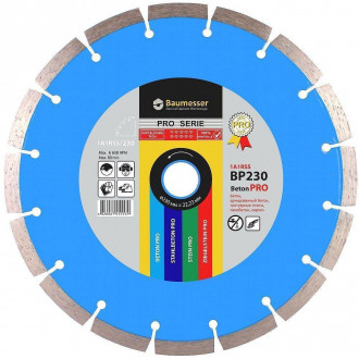 Коло алмазне відрізне 1A1RSS/C3-H 230x2,6/1,8x10x22,23-16 Baumesser Beton PRO-[articul]