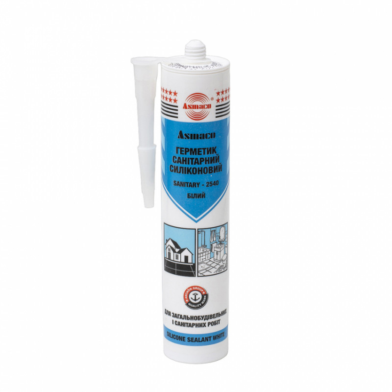 Герметик силіконовий санітарний 280мл (310г) ОАЕ ASMACO (2732221)-2732221