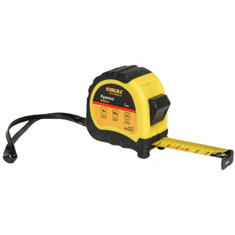 Рулетка shiftlock 5м * 19мм Sigma (3815051)-3815051