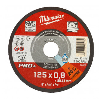 Диск відрізний по металу MILWAUKEE.W Pro+ SCS42 125x0.8mm-[articul]