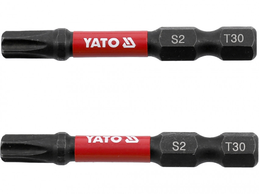 Насадка викруткова ударна YATO "TORX" T30 х 50 мм. шпиндель 6-гран- 1/4", 2 шт.[10]-YT-78056