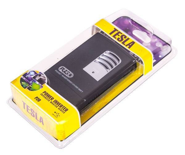 Перетворення. напруги TESLA P20 12V-220V/200W/USB-5VDC0.5A/мод.хвиля/прикурювач-P20 (72/36)
