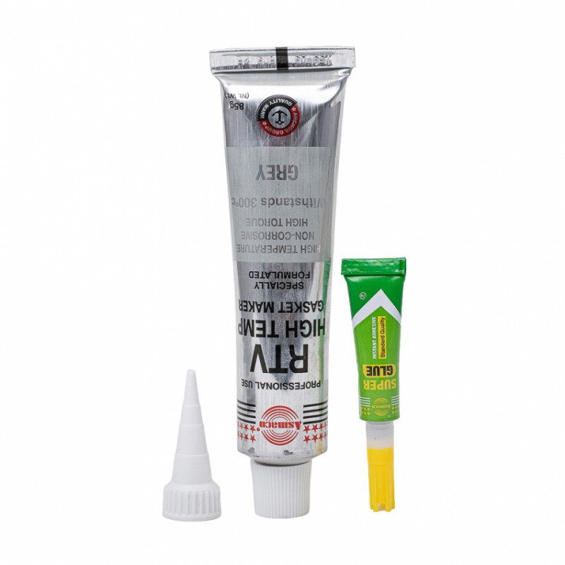 Герметик силіконовий RTV формувач прокладок високотемпературний +300°С сірий 85г ОАЕ ASMACO (6371241)-6371241