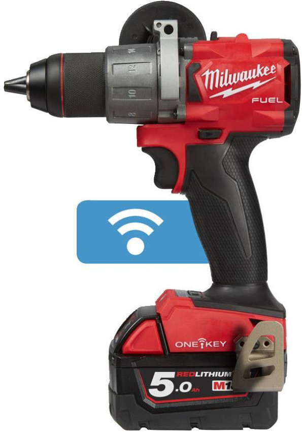 Дриль-шуруповерт акумуляторний MILWAUKEE, M18 ONEDD2-502X, 135Нм (заряд.пр., 2акум. Х5Ач, HDкейс)-4933464525