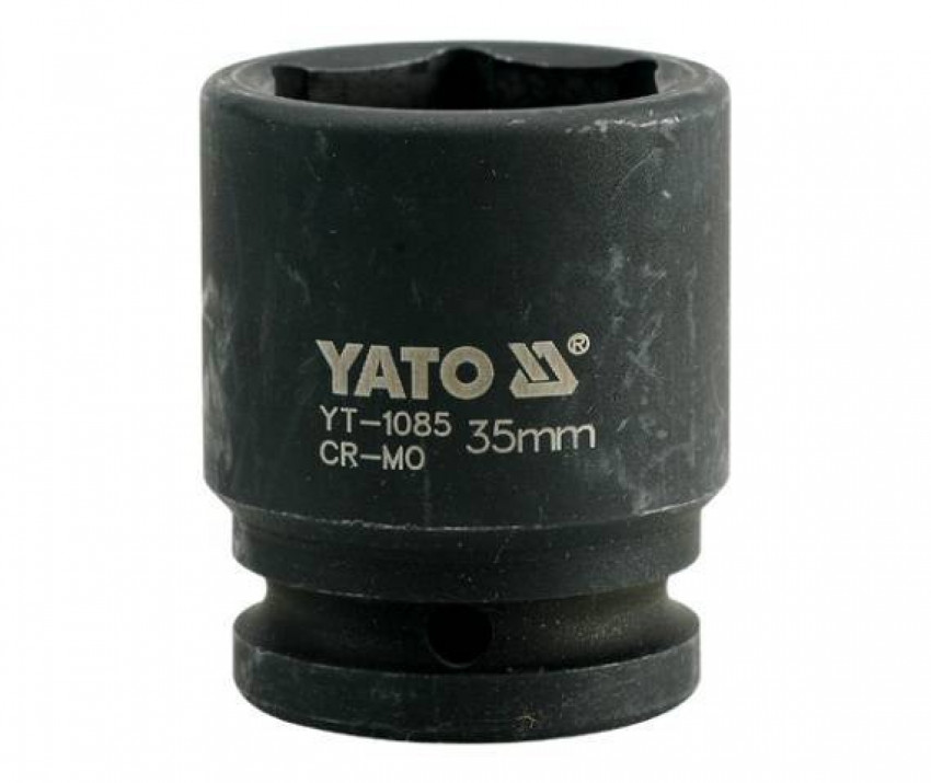 Головка торцева ударна YATO 6-гранна, з квадром. 3/4," М = 35мм, l = 56мм, [6/24]-YT-1085