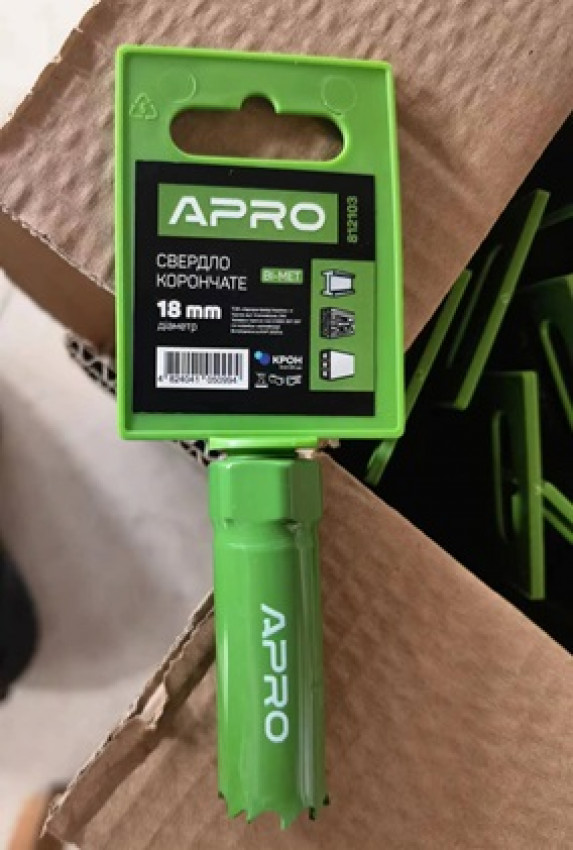 Сверло корончатое Bi-Met Ø18мм APRO-812103