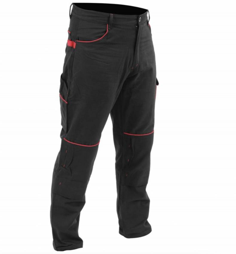 Штани робочі COMFY YATO розмір XL, чорно-червоні, 7 кишень, 100% бавовна-YT-79244
