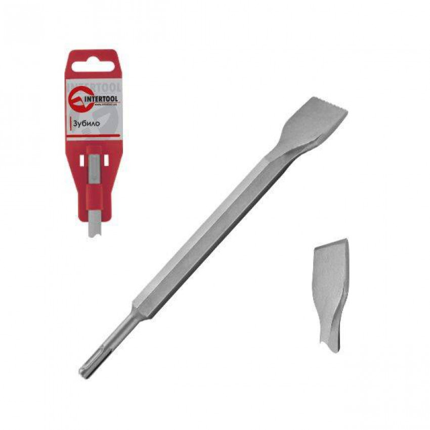Зубило плоске SDS-PLUS 17х280х25 мм INTERTOOL SD-0412-SD-0412