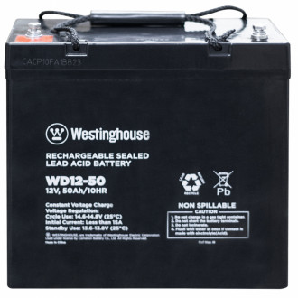 Свинцево-кислотна акумуляторна батарея Westinghouse Deep Cycle, 12V, 50Ah, terminal T14, 1шт 230*138*211-[articul]