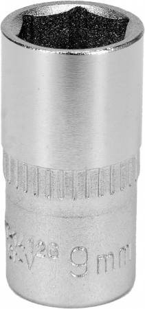 Головка торцева 6-гранна YATO: квадрат 1/4", М9, CrV [Блістер]-YT-14126