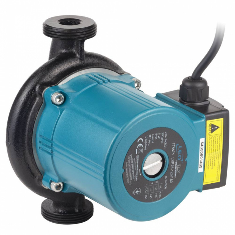 Насос циркуляційний 270Вт Hmax 12м Qmax 65л/хв Ø1½" 180мм гайки Ø1" LEO 3.0 (774471)-774471