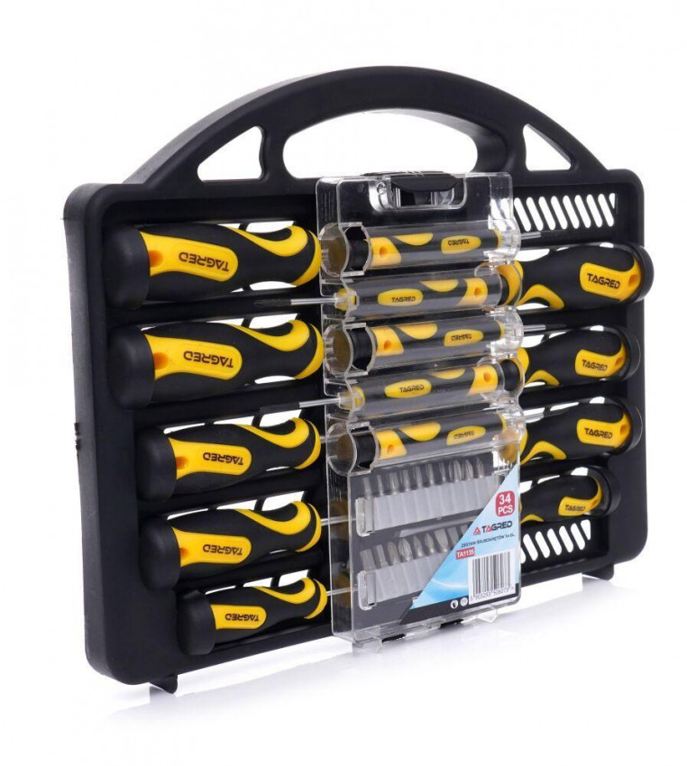 Набір викруток та бітів TAGRED TA1135, 34 шт-TA1135