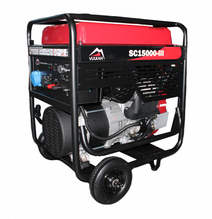 Генераторна установка SC15000-III 1ф 12 кВт, ел.старт, бак-45л, кнопка-SC15000-III