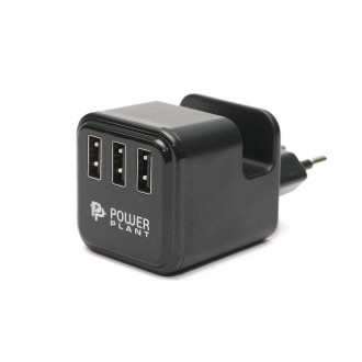 Мережевий зарядний пристрій PowerPlant W-360 3xUSB: 220V, 3.4A-[articul]