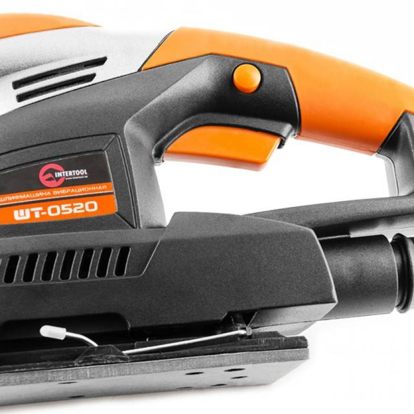 Шліфмашина вібраційна, 200 Вт, 10000 ход/хв, платформа 187*90 мм INTERTOOL WT-0520-WT-0520