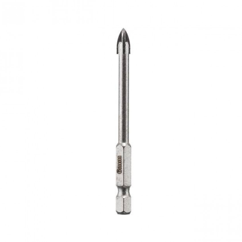 Свердло по склу та кераміці, 6 мм, HEX 1/4" INTERTOOL SD-0286-SD-0286