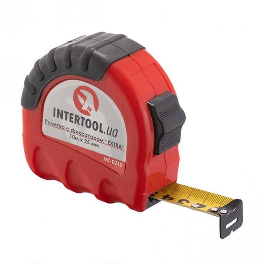 Рулетка з металевим полотном 10 м "EXTRA" INTERTOOL MT-0210-MT-0210