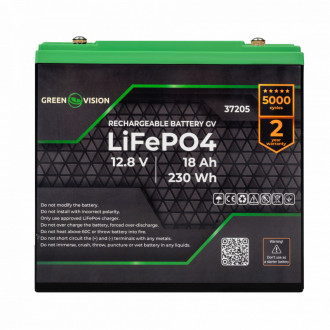 Акумулятор GV LiFePО4 12V (12,8V) - 18 Ah (230Wh)-[articul]