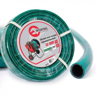 Шланг садовий, тришаровий, зелений, 1/2&quot;, 20 м, армований, PVC INTERTOOL GE-4023-[articul]