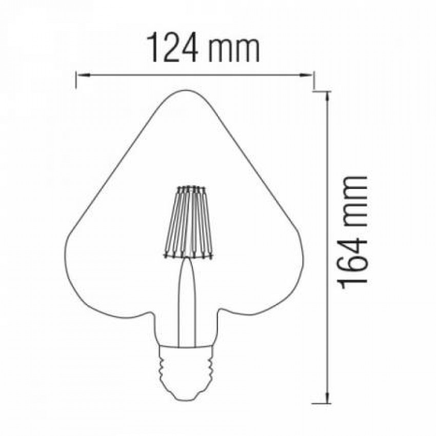 Світлодіодна лампа FILAMENT RUSTIC HEART-6 6W E27 2200К-001 032 0006