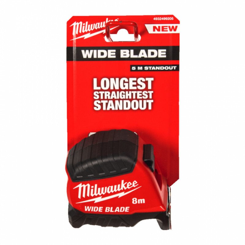 Рулетка WIDE BLADE MILWAUKEE (Gen2), (полотно 35мм), 8м-4932499205