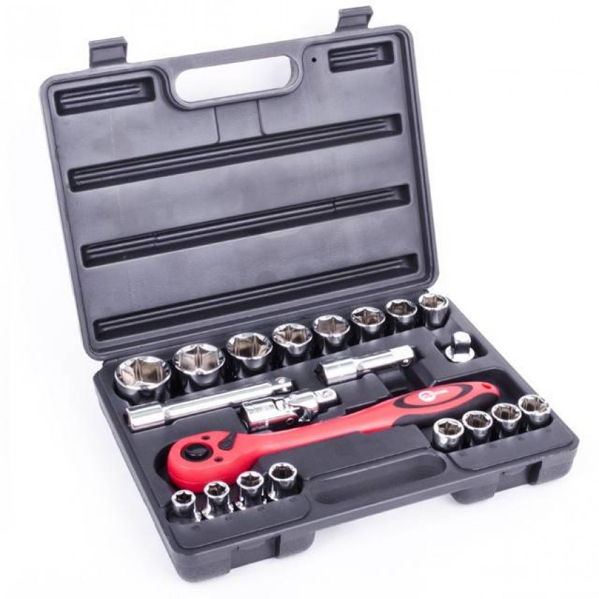 Набір інструментів професійний, 1/2", 21 од. CrV INTERTOOL ET-6021-ET-6021