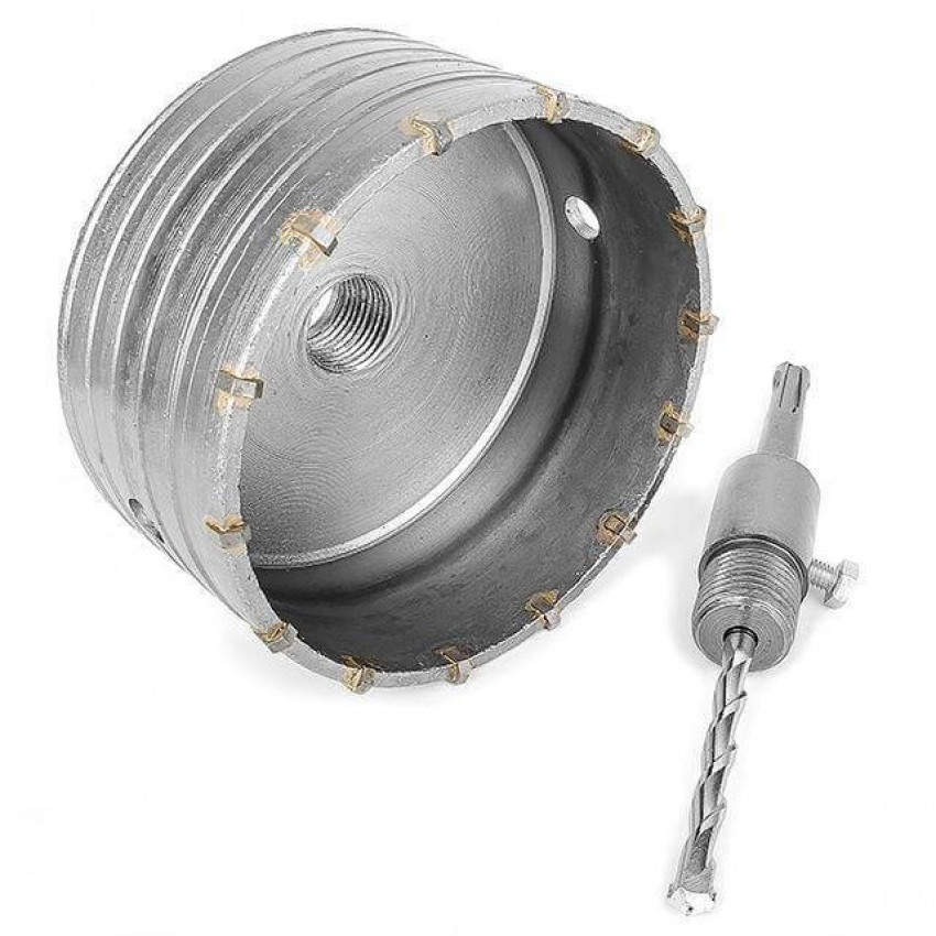 Свердло корончате по бетону 120 мм + перехідник SDS-plus 100мм INTERTOOL SD-7120-SD-7120