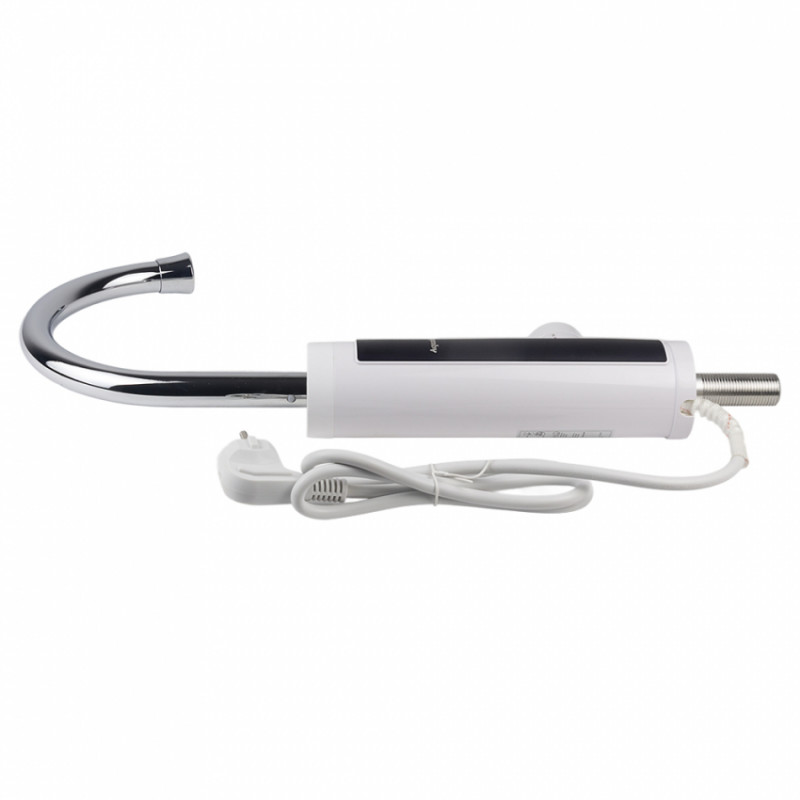 Кран-водонагрівач проточний s89 3.3кВт для кухні вилив вухо на гайці з дисплеєм і термостатом (W) AQUATICA (9789113)-9789113