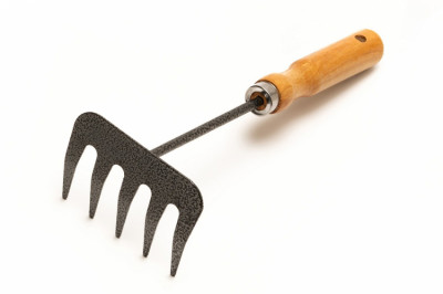 Граблі садові MASTERTOOL з дерев'яною ручкою 5 зубів 255х95 мм 14-6191-[articul]