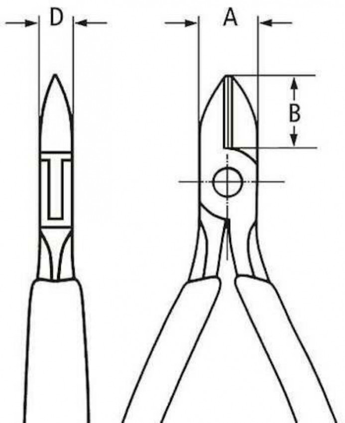 Кусачки бокові для електроніки KNIPEX 77 12 115 ESD SB-77 12 115 ESDSB