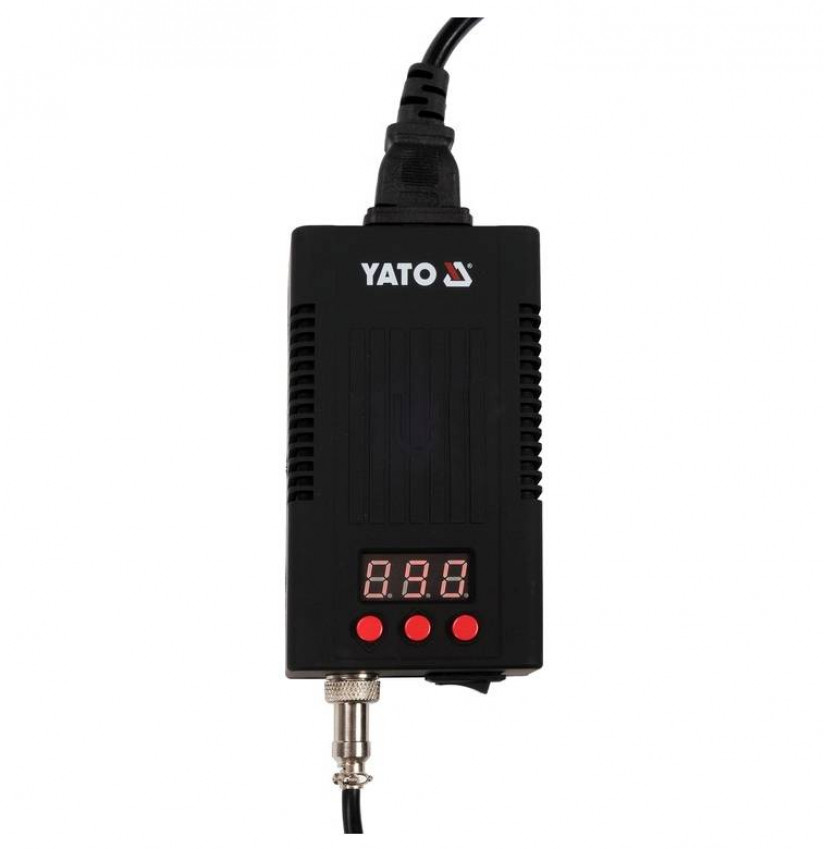 Паяльна станція мережева: 110-230 V YATO; Р= 75 Вт, t°= 90-480°С, жало тип T12, LCD табло-YT-82461