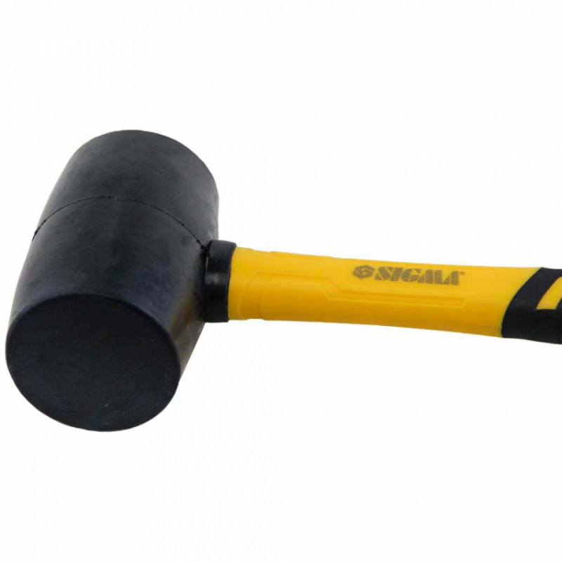 Киянка гумова чорна 450г фібергласова рукоятка SIGMA (4317361)-4317361