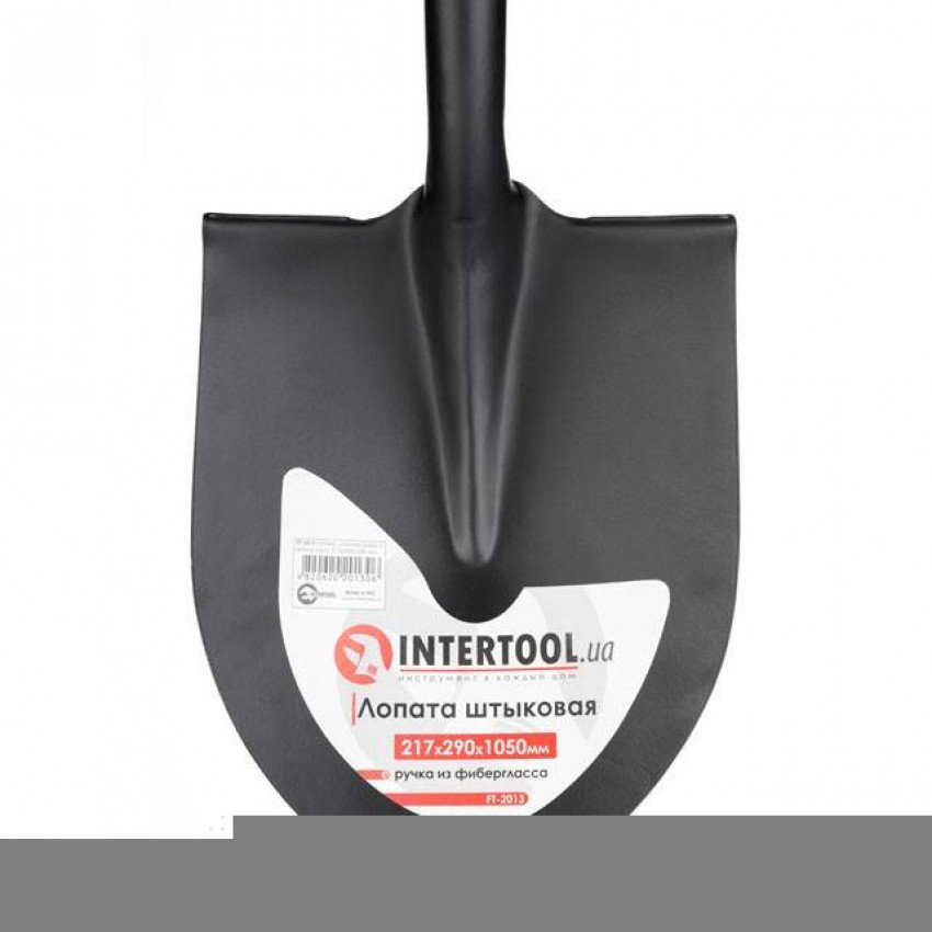 Лопата штикова, ручка з фібергласу, 217*290*1050 мм INTERTOOL FT-2013-FT-2013