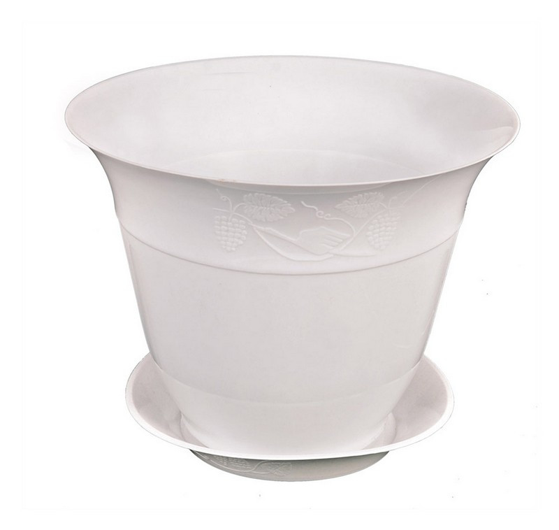 Горщик квітковий ГОСПОДАР "МОЛДОВА" Ø25 см білий 92-8045-92-8045