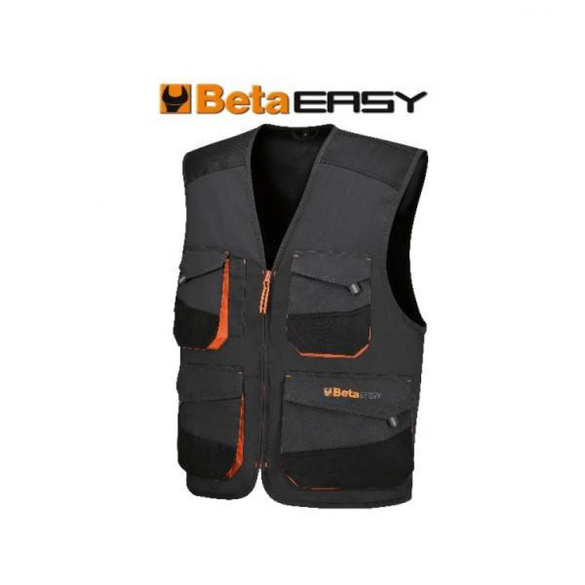 7907G XXL-SLEEVELESS WORK JACKET, GREY-079070805