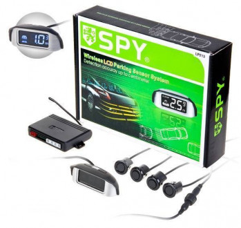 Парктронік SPY LP-213-NEW/LCD/4 датчика D=18mm/коннектор/Radio/звук.сигнал-вкл/викл./black/black-[articul]
