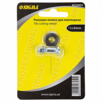 Ріжуче колесо для плиткорізу 16*3мм Sigma (8223051)