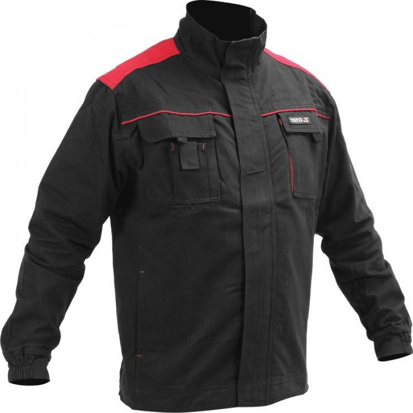 Куртка робоча COMFY YATO розмір L/XL, чорно-червона, 7 кишень, 100% бавовна-YT-79233