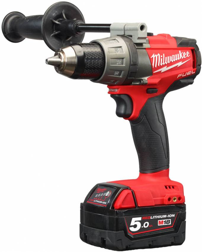 Дриль-шуруповерт акумуляторний MILWAUKEE, M18 FDD2-502X,135Нм (зарядний пристрій, 2 акум.Х 5Ач, HDкейс)-4933464267